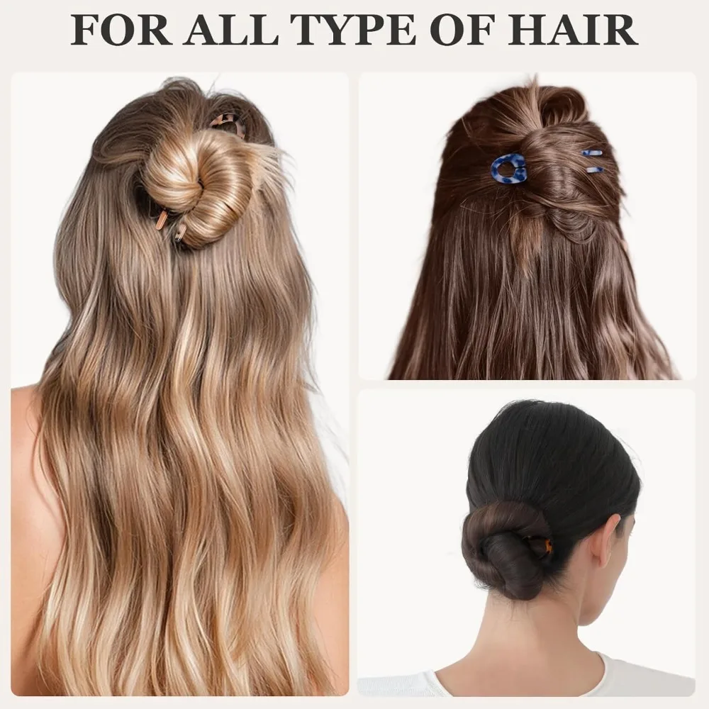 3 قطع من دبابيس الشعر الفرنسية من Sunolga للنساء، دبابيس شعر Lialys كبيرة 4.38 بوصة لجميع الشعر، شكل منحني لتناسب أفضل الرأس #4