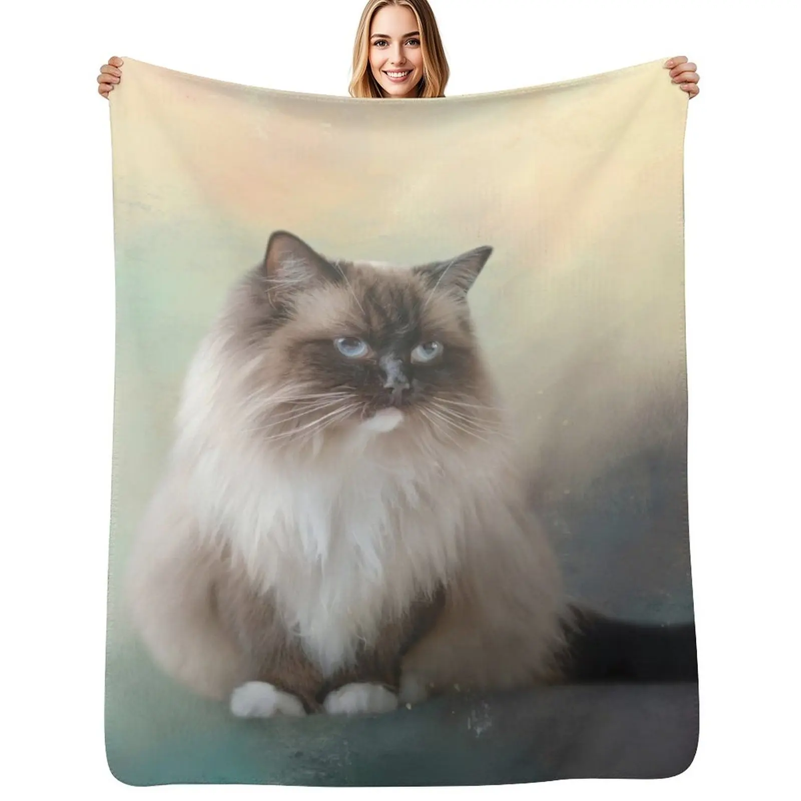 

Chocolate Point Ragdoll Cat 02 Throw Blanket Blankets For Sofas Thins Single Furry Blankets