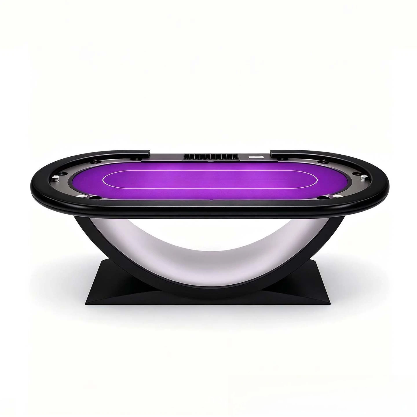Light luxury high-end Texas poker table, villa home club multi-person entertainment table designer oval chess and card table