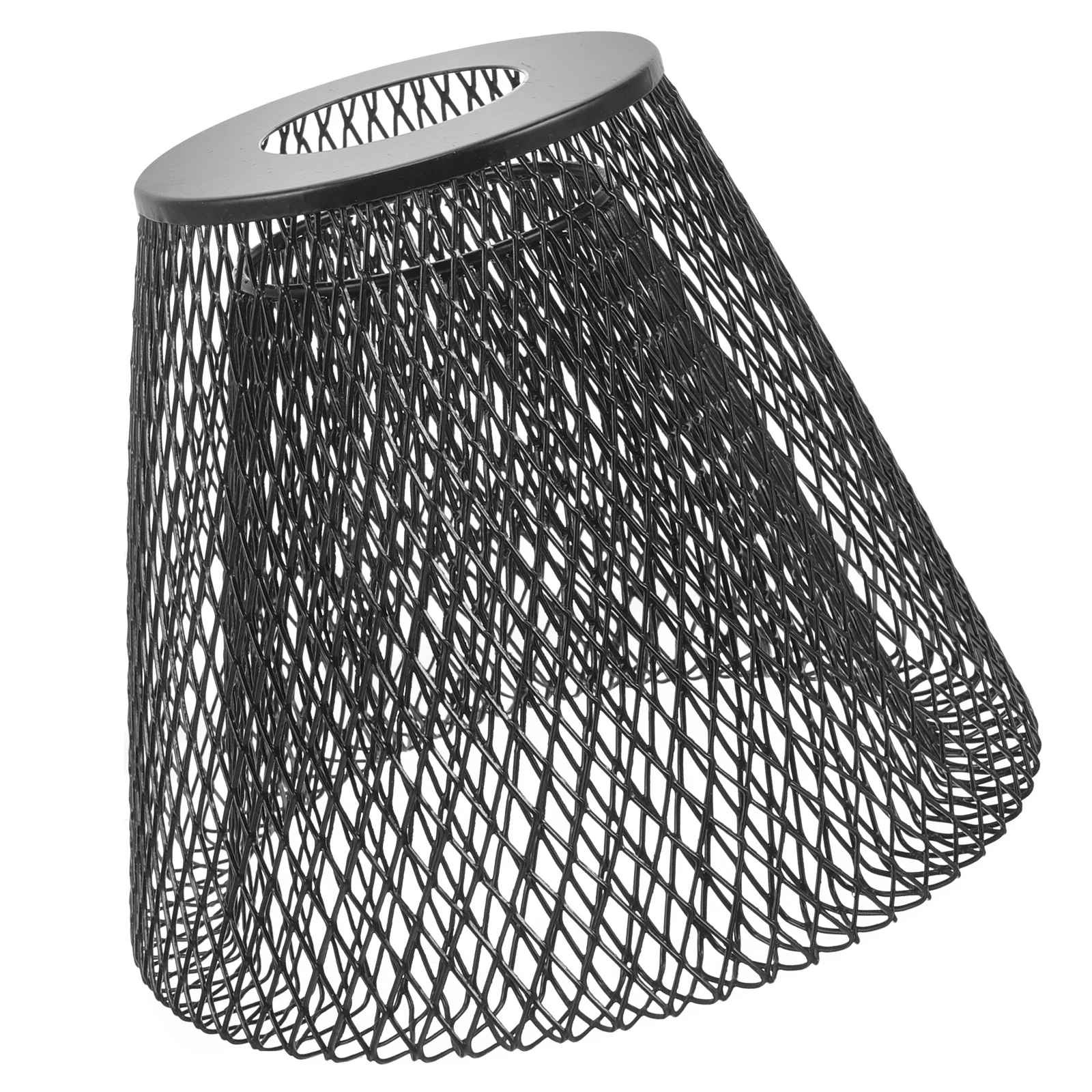 سلك معدني قفص غطاء مصباح شبه منحرف شبكة جوفاء عاكس الضوء قلادة غطاء خفيف غطاء مصباح السقف لغرفة النوم غرفة المعيشة مكتب