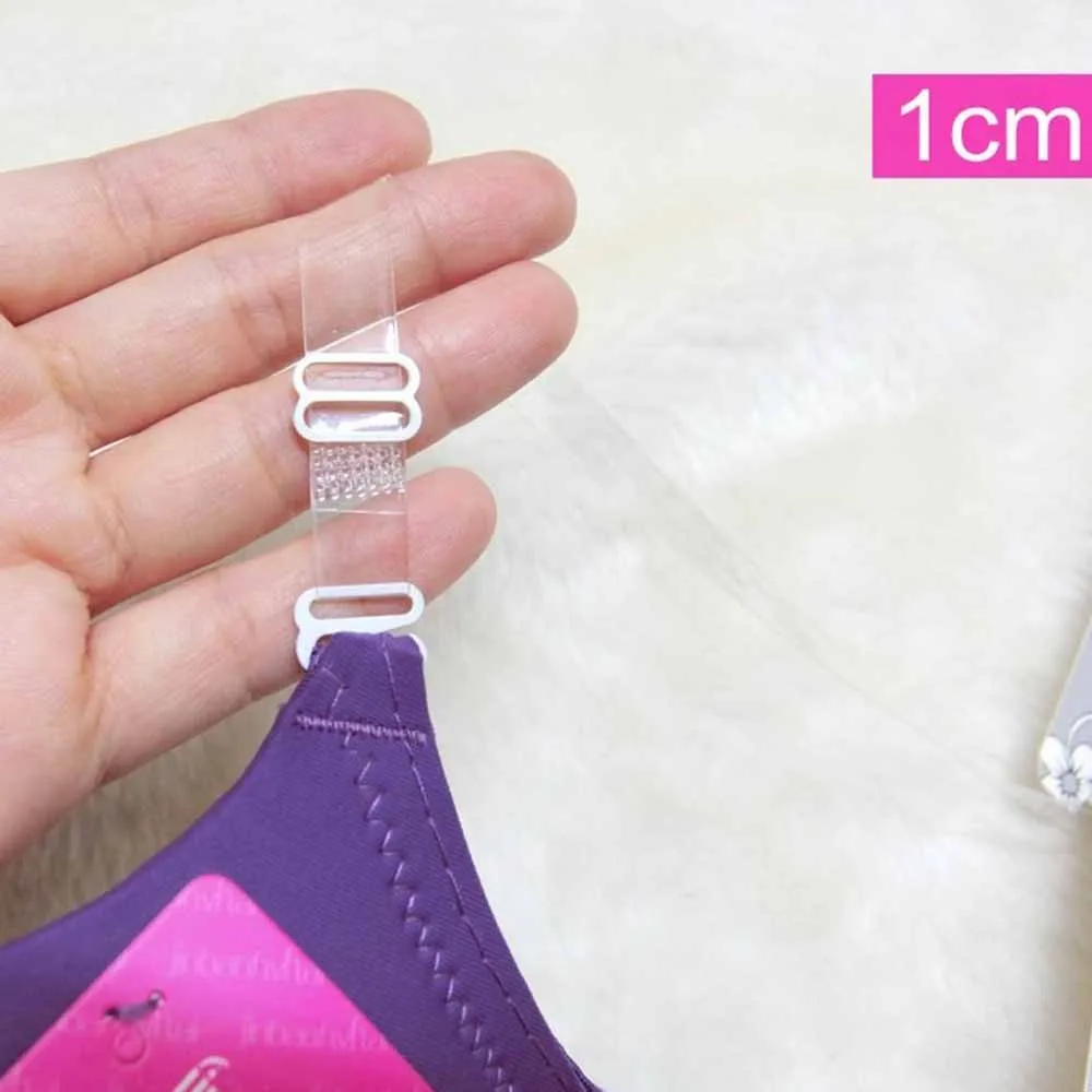 Invisible Bra Strap, Transparent Shoulder Belt, 1 2cm Width, Nonslip Design, Metal + Plastic Material, 40cm Length, 2 PCS