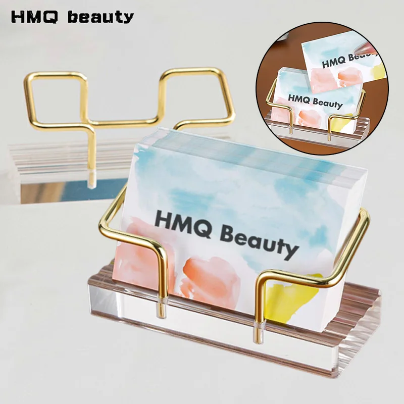 

5/1Pcs Business Card Holder Acrylic Creative Card Holder Beauty Salon Front Desk Business Card Display Rack Desktop Note Holder