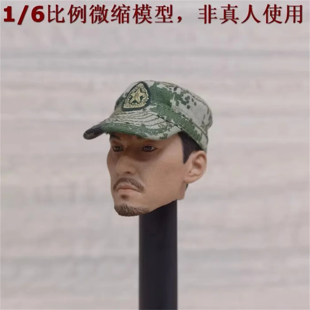 YYDS 1/6 ทหารชายเอเชียหนวดหัวแกะสลักชุดอุปกรณ์เสริมสําหรับ 12 ''Action Figure Body ในสต็อก