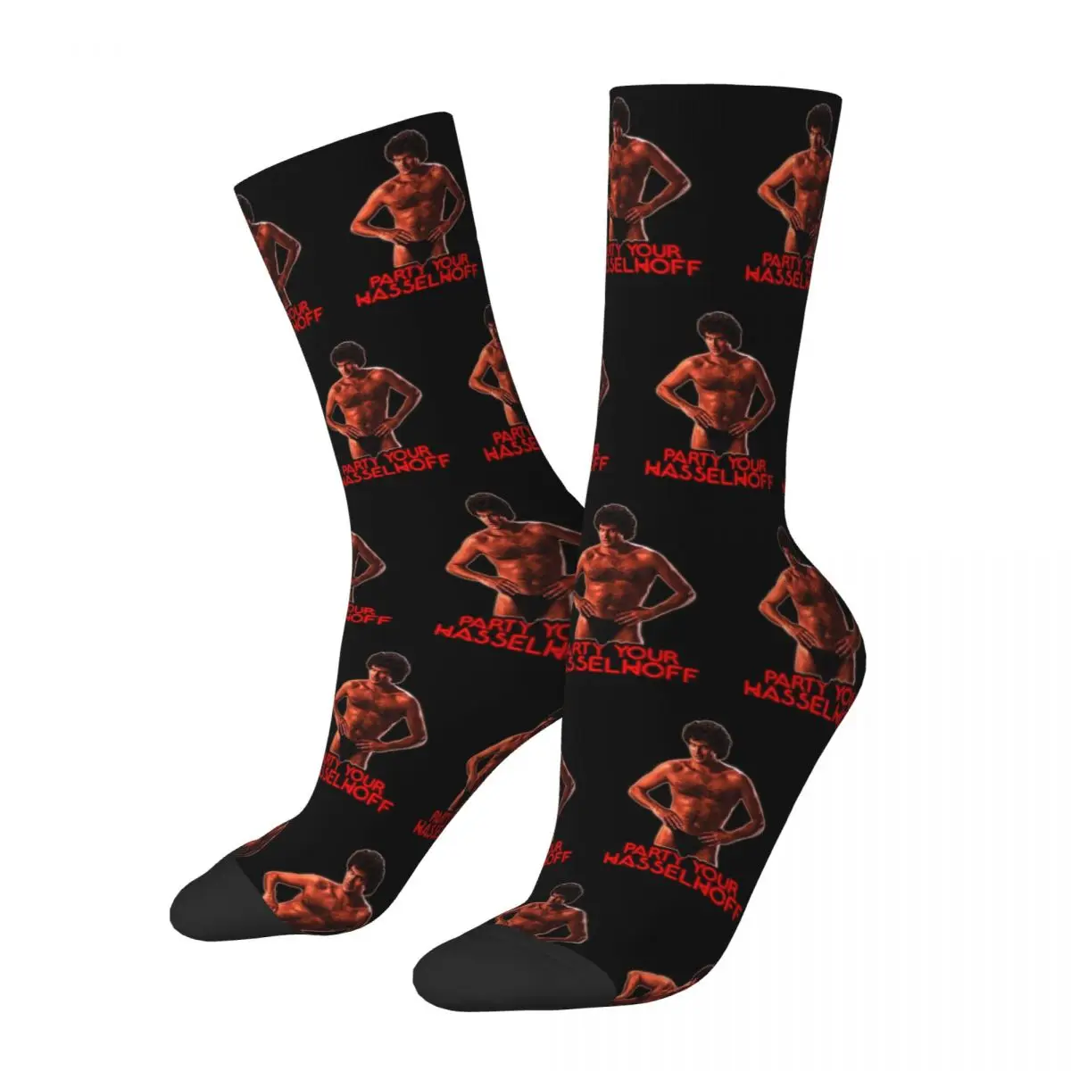 FC Hasselhoff-Chaussettes coupe-vent pour hommes et femmes, bas fantaisie, printemps, été, automne, hiver, cadeau