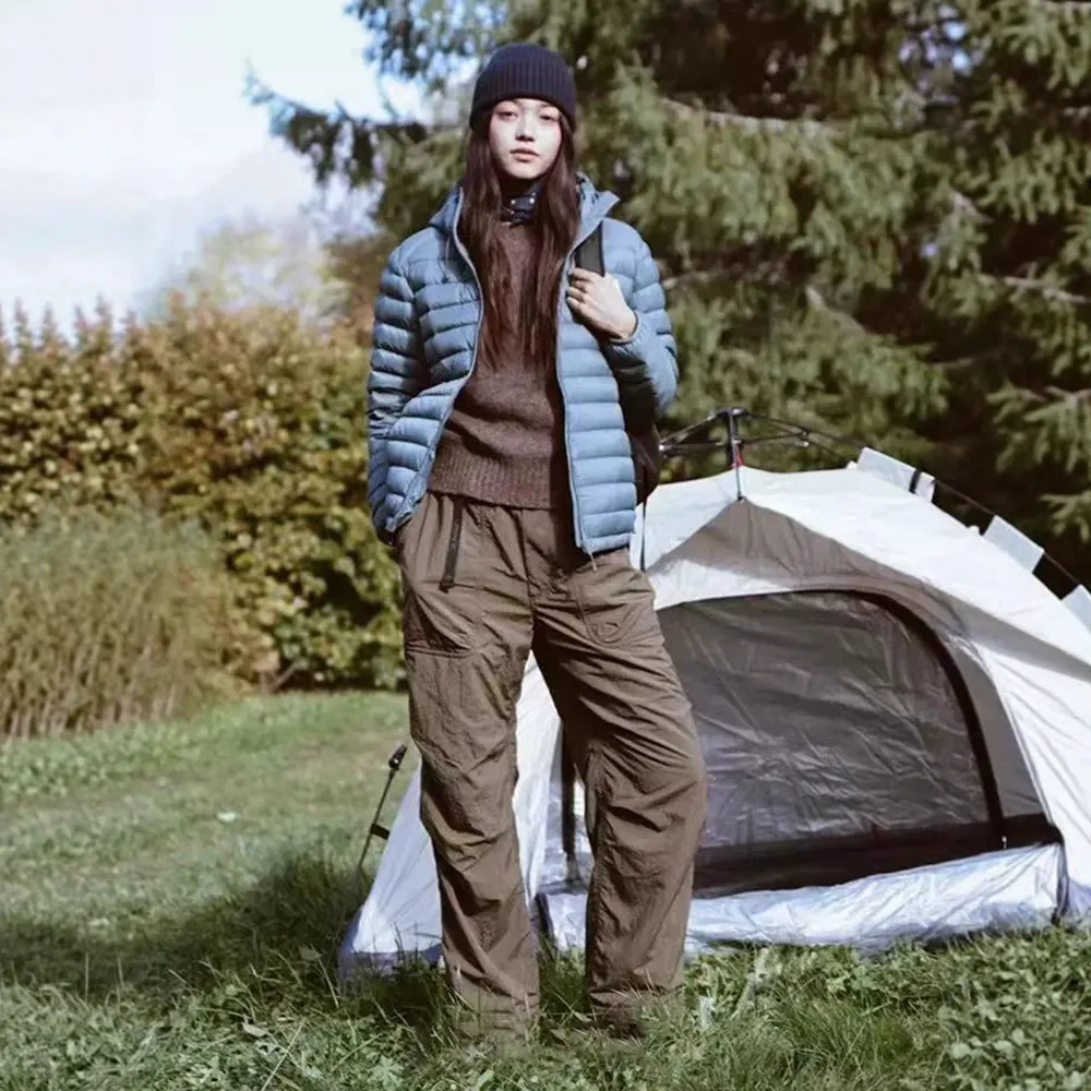 

Корейская женская короткая куртка с капюшоном, 90% пухового наполнителя, легкая, ветрозащитная, теплая, приталенная, из нейлоновой ткани