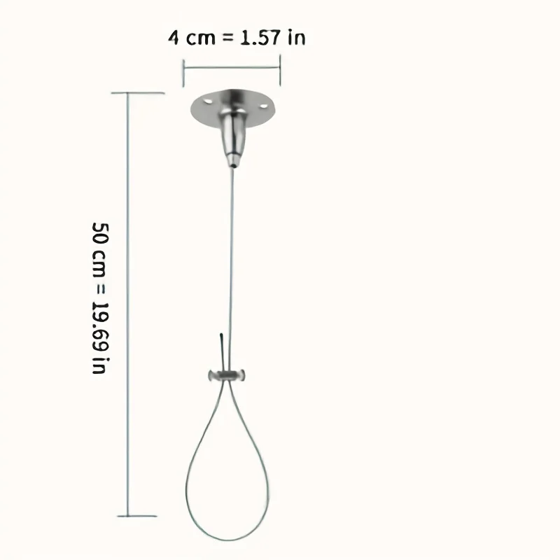 1pc Curtain Rod/Shower Curtain Rod Support Rope, Adjustable Ceiling Hanging Bracket, Suitable for Curved/L-Shaped/Curtain Rods view 2