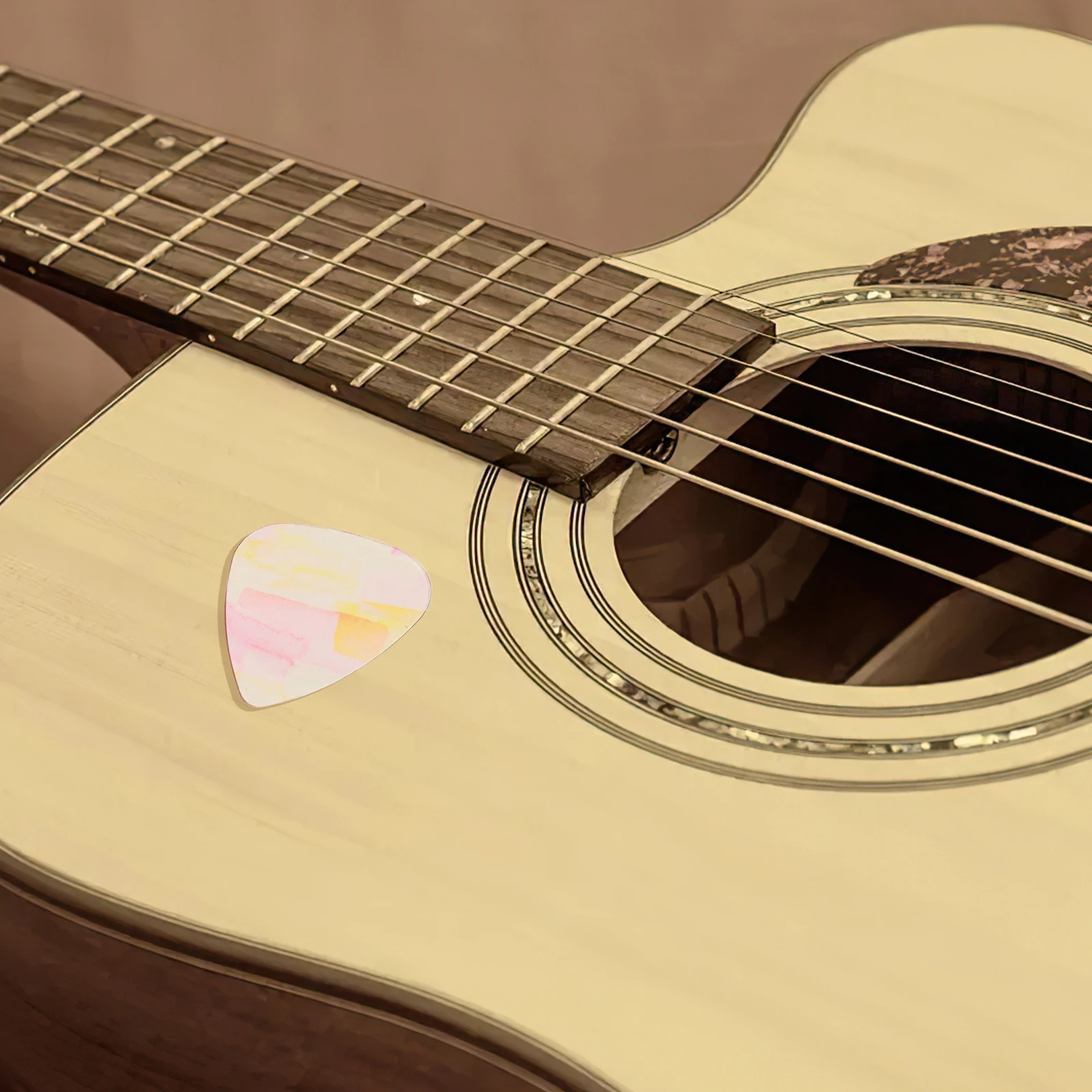 

6 Pcs Color Transparent Picks Guitar Finger Plastic Acoustic Accessories Funny