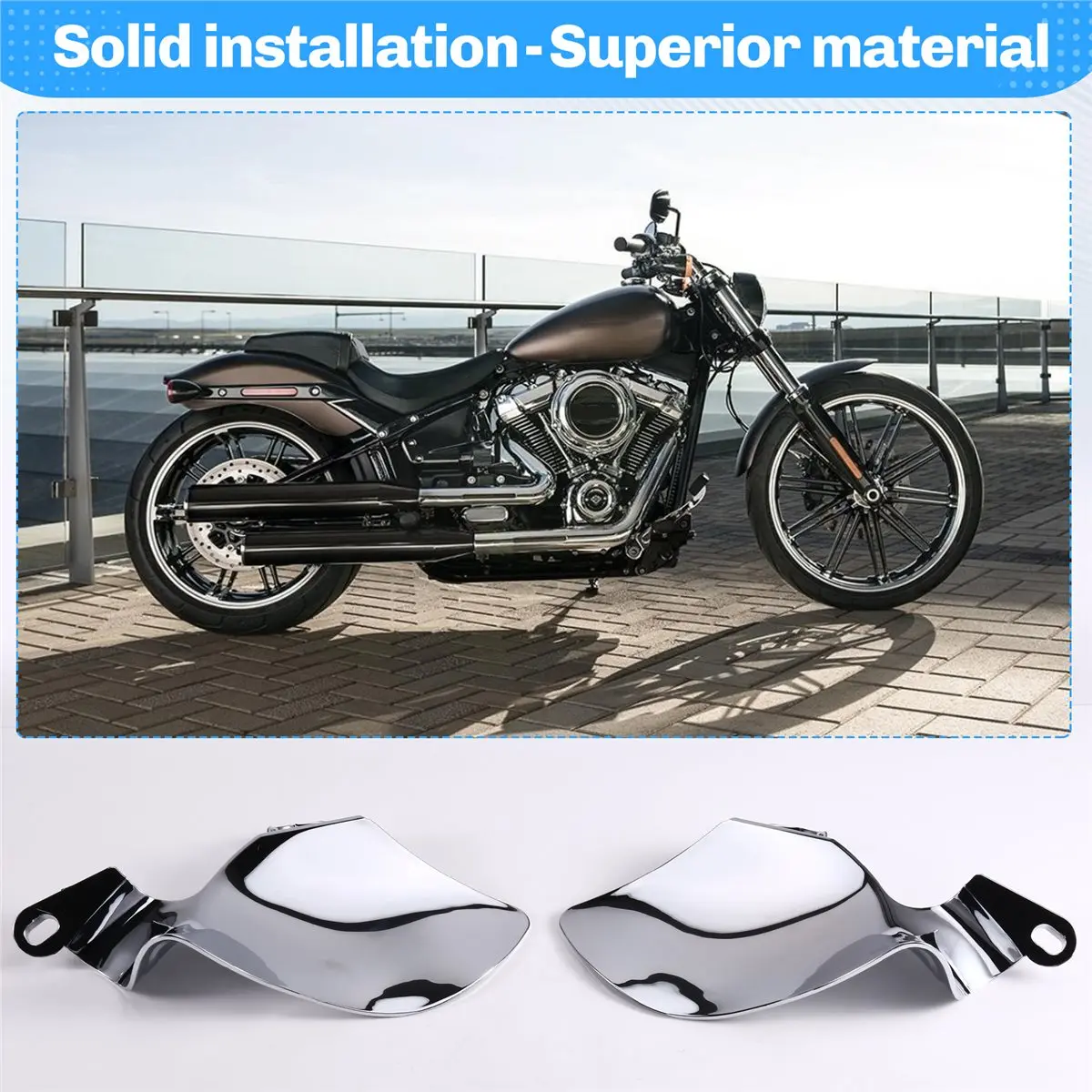 A23Z Motorcycle Heat Deflector Shield Cover for Softail Low Rider Fat Boy Breakout Classic 2018-2026