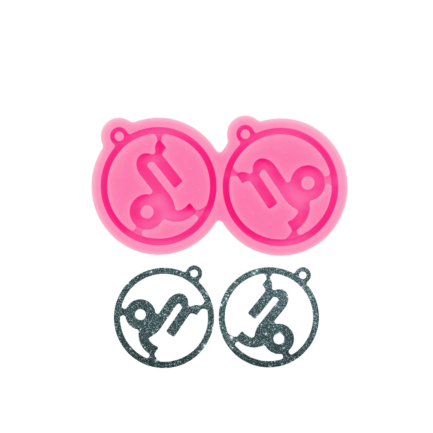 12 Zodiac Silicone Mold Constellation Symbol Epoxy Resin Casting Mold for DIY Pendant Keychain Soap Candle Craft