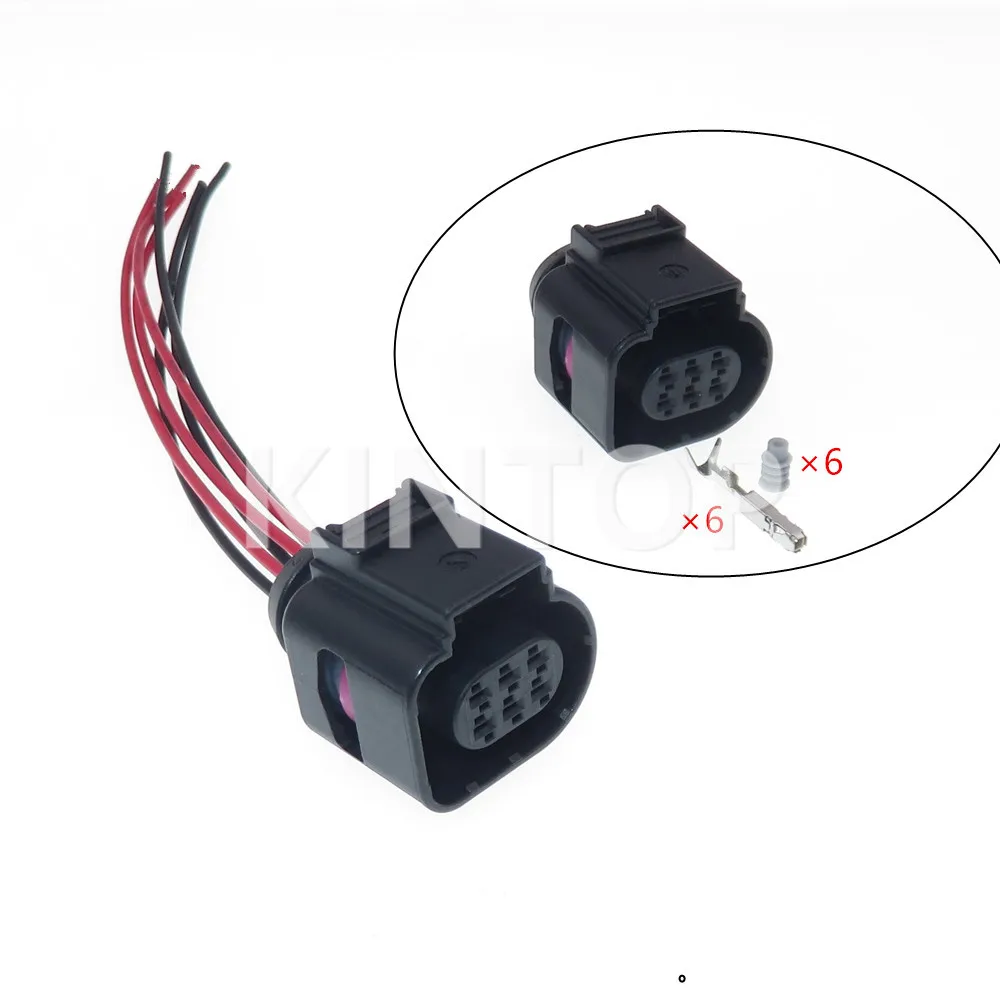 

1 Set 6 Pins 4H0 973 713 LSU 4.9 Throttle Valve Control Element AC Assembly Car Temp Sensor Plug 4H0973713 Deflation Socket