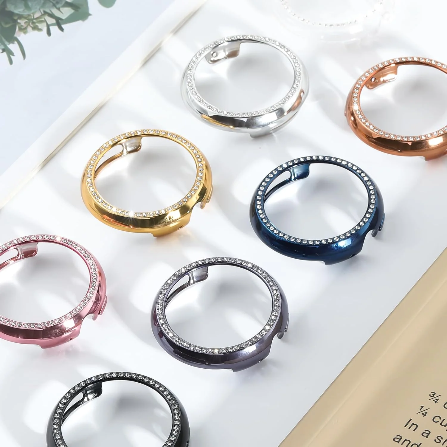 Hard PC Case for Google Pixel Watch 4 45mm 41mm Protector Glitter Bling Diamond Cover Bumper for Google Watch 4 Case Accessories