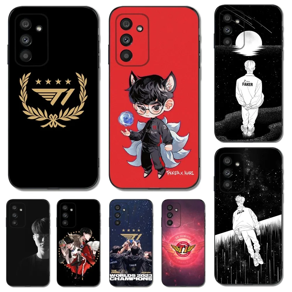 L-LOL SK Telecom T1 Faker Phone Case for SamsungS23,S22,S21,S20 Ultra Pro S10,S30Plus,20 Ultra Black Cover