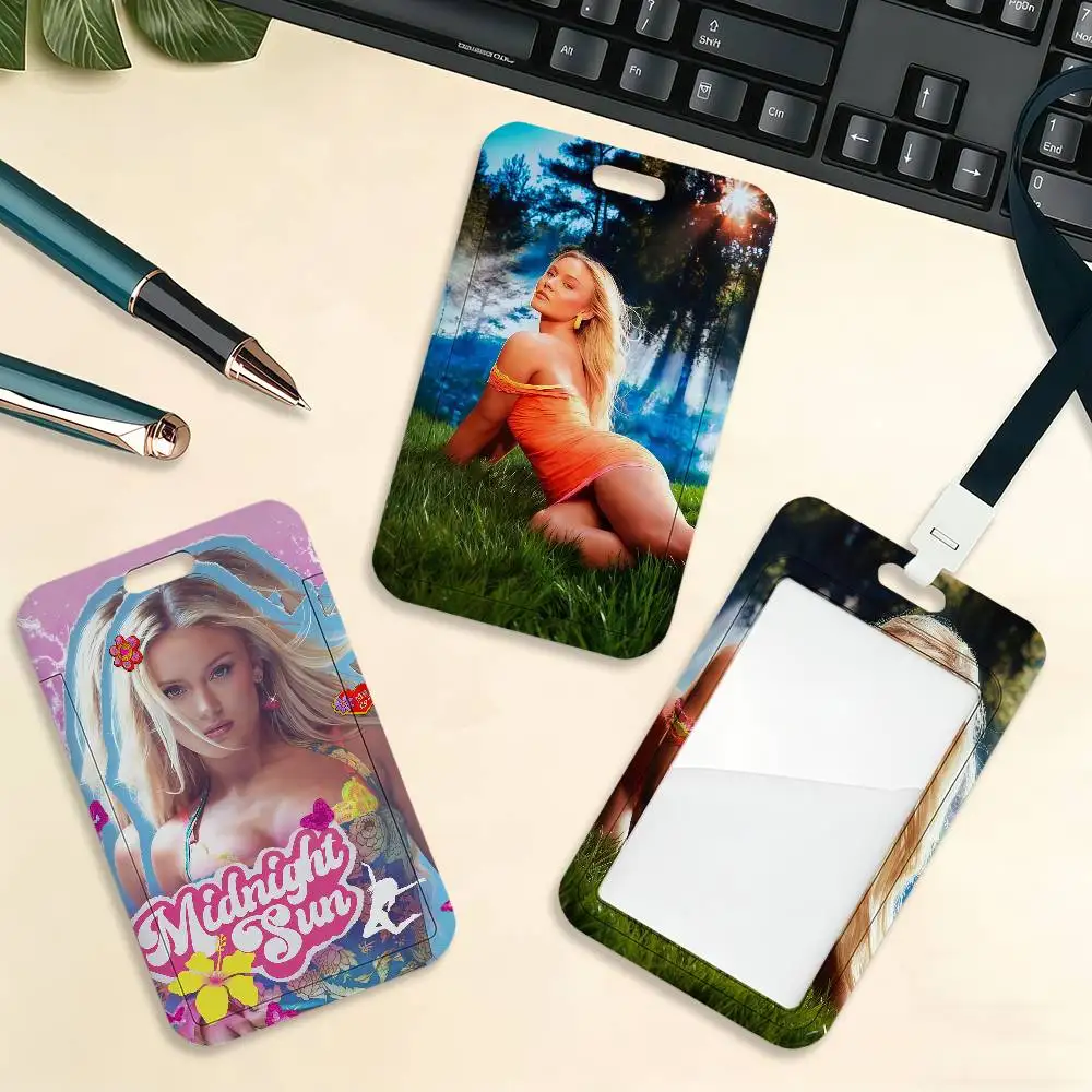 Singer Zara Larsson Midnight Sun Card Holder Cardcase Home Use Bank Credit Student ID Subway Work Permit Protective Sleeve