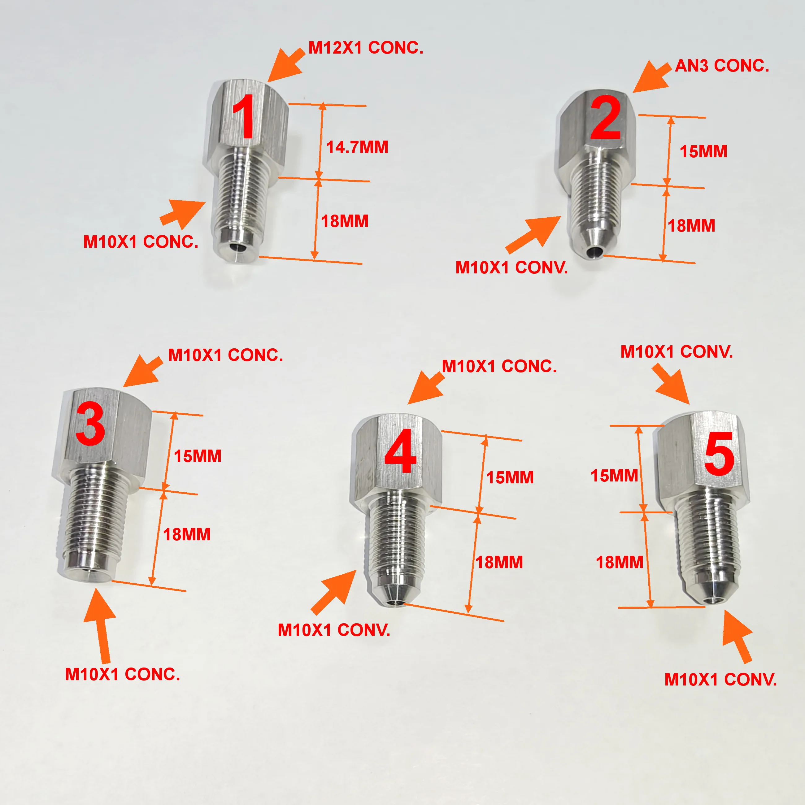 M10 M12 AN3 Stainle…