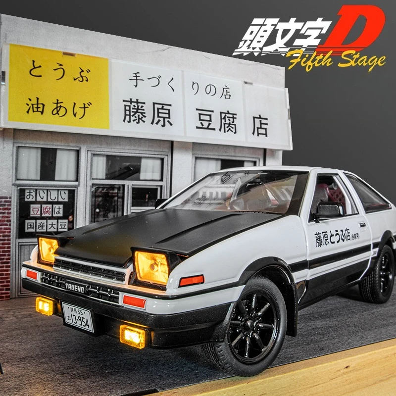 

1:24 Toyota Trueno AE86 литая под давлением модель автомобиля из сплава, игрушка, имитация откатного звука, свет, продвинутые декоративные игрушки для мальчика