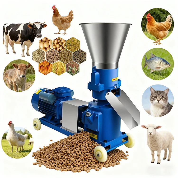 Máquina de Pellets para Alimento, Molino de Pellets con Matriz Anular, Línea de Producción de Pellets para Alimento Comercial Pequeña