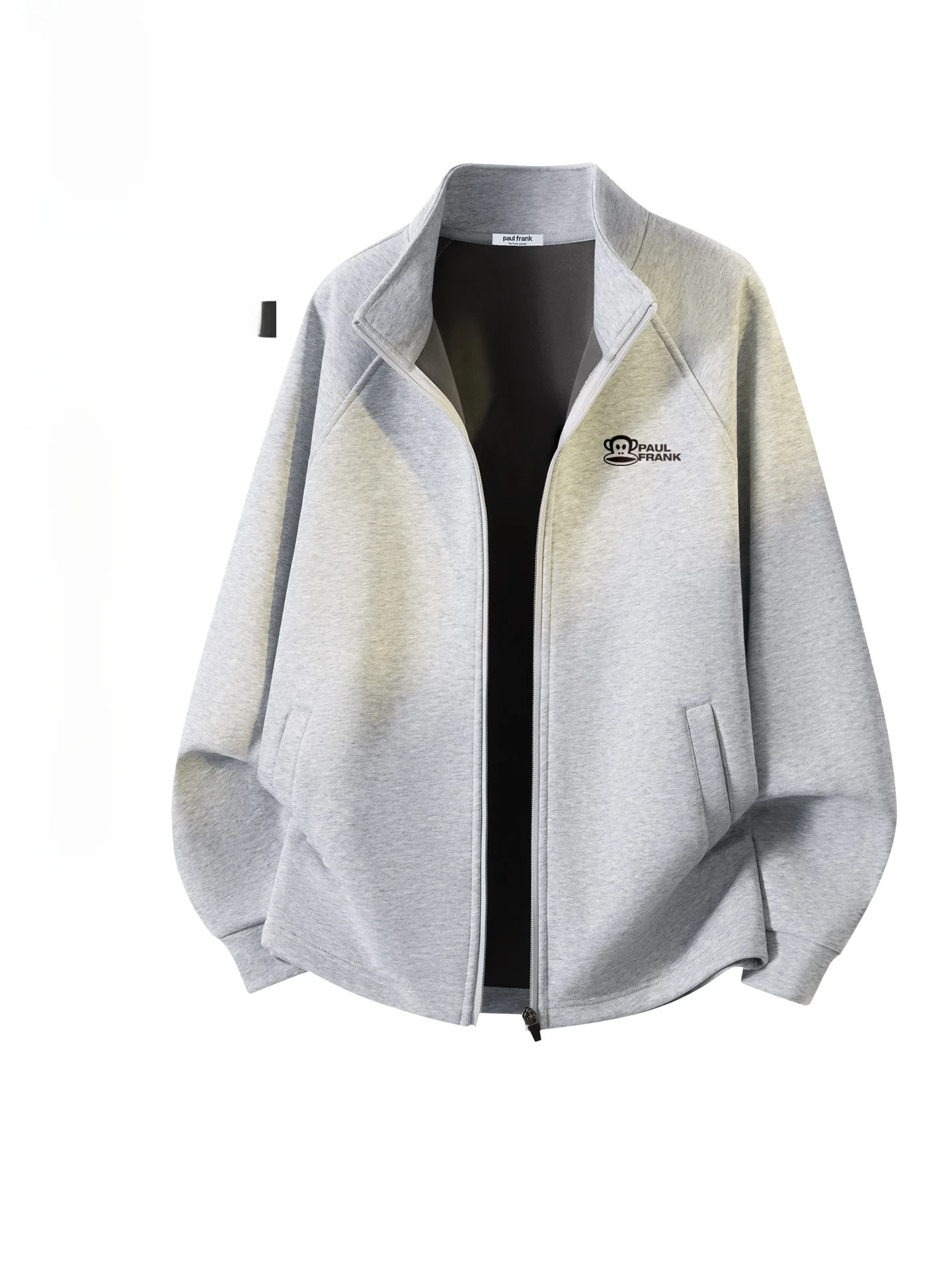 

ey Fce Lined Knitted Casual Jaet Loose Fit Warmth Autumn Winter Men's Faion Brand Monkey Mouth Design