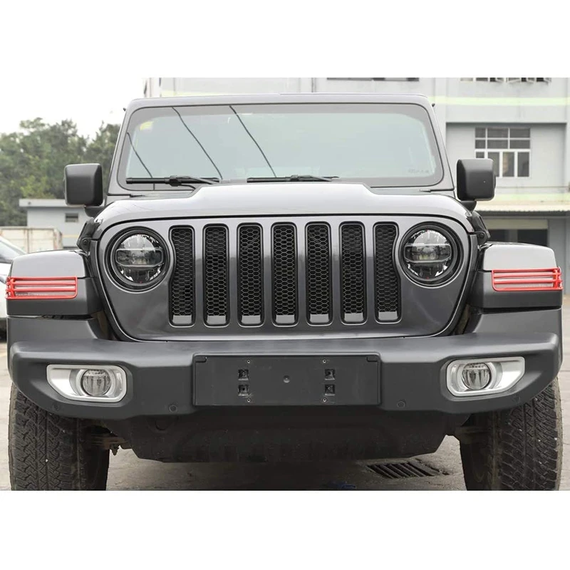 

Car Wheel Eyebrow Light Cover Trim For Jeep Wrangler JL JT Gladiator 2018-2020