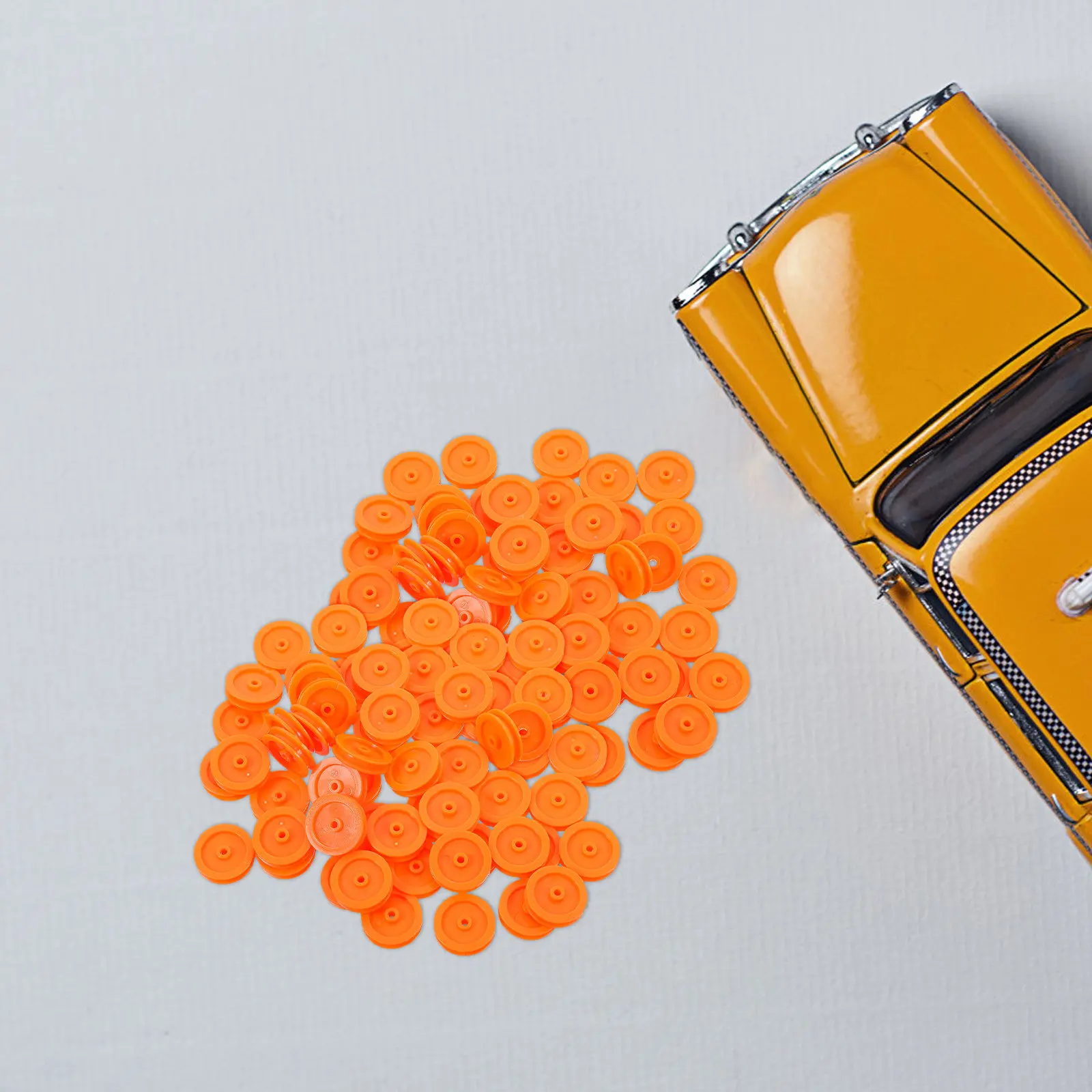 

100 шт. компактных пластиковых шкивов-роликов, легкие шестерни для механических проектов DIY, сборки радиоуправляемых моделей, образовательных и научных целей