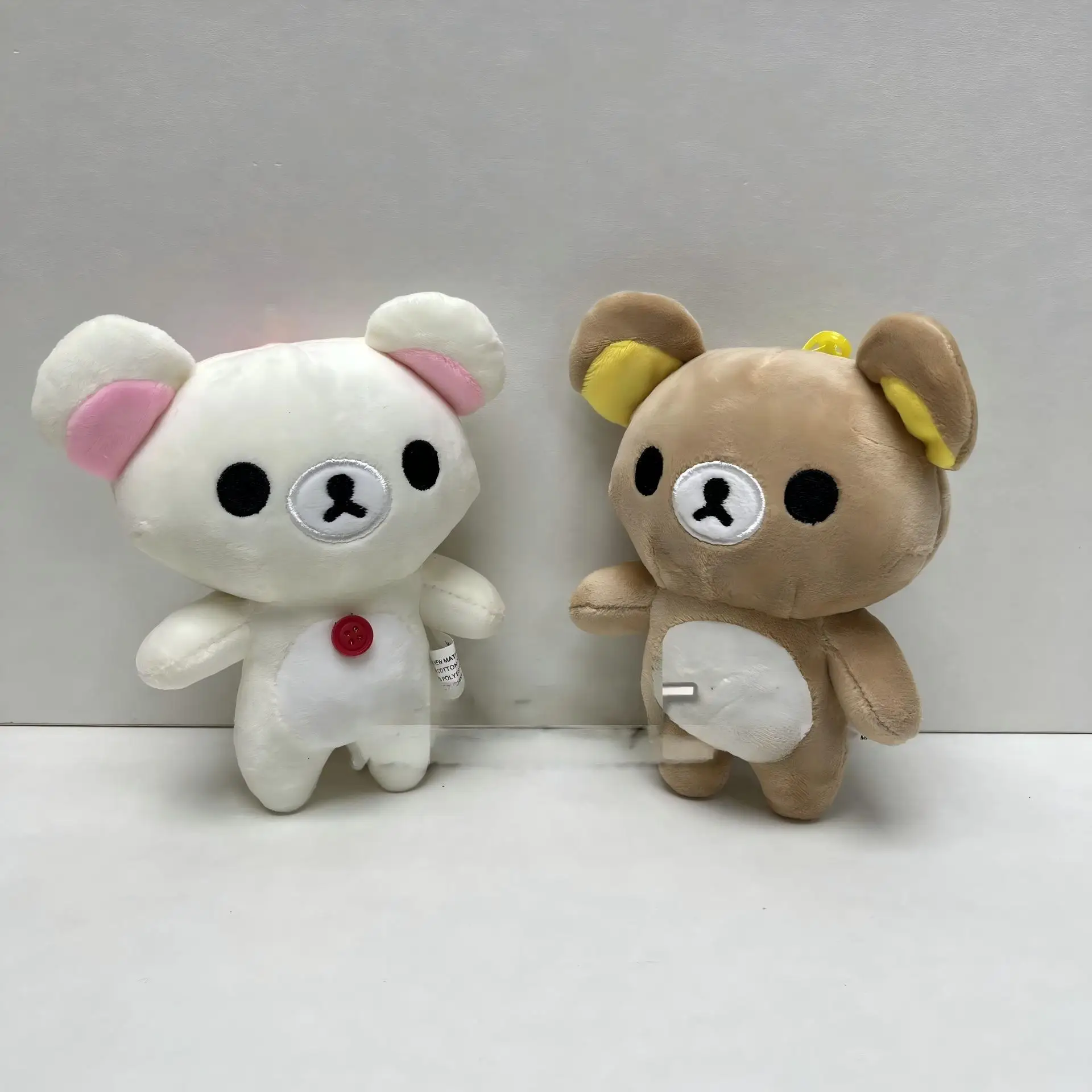 

Популярные милые плюшевые брелоки-медведи Рилаккума и Корилаккума, кавайные коричнево-белые плюшевые куклы-медведи, маленькие подвески-талисманы, подарки на день рождения.