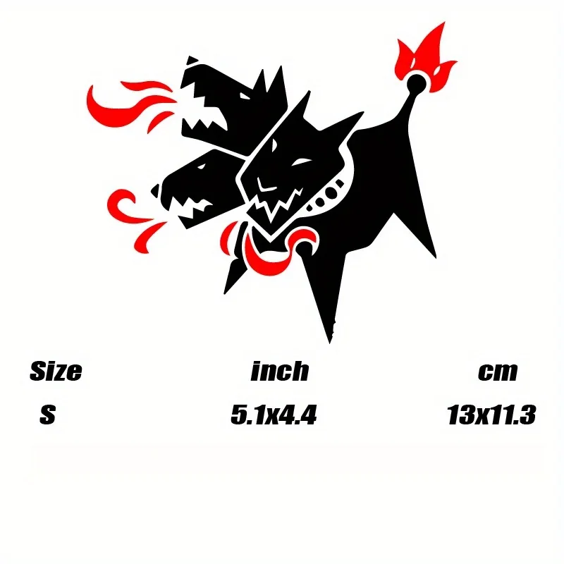 1PC Multi-Mouthed Monster Pattern Sticker (White Red) - Waterproof Vinyl Decal for Car Laptop Decorative