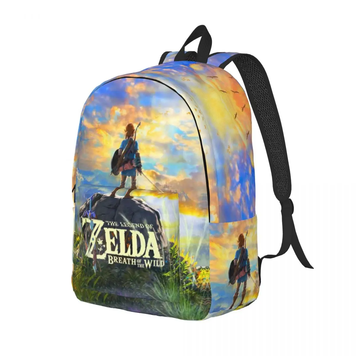 Zelda Student School Bookbag Canvas Daypack Elementary High College Travel Bags