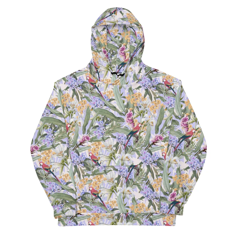 Hawaii Botanical Print Hoodie Men Women Long Sleeve Pullover Sweatshirt Autumn Vacation Fashion Street Casual Colorful Hoodies