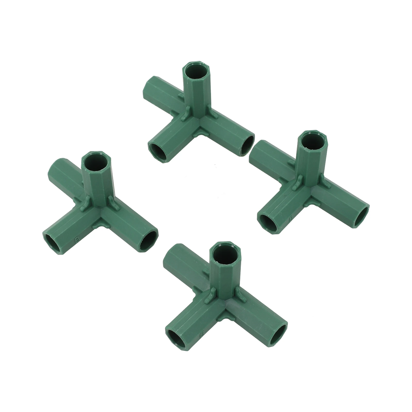 Pipe Connector for Garden Greenhouse Assembly with Secure Ridge Fit on 16 17mm Plastic PVC and Metal Tubing Components