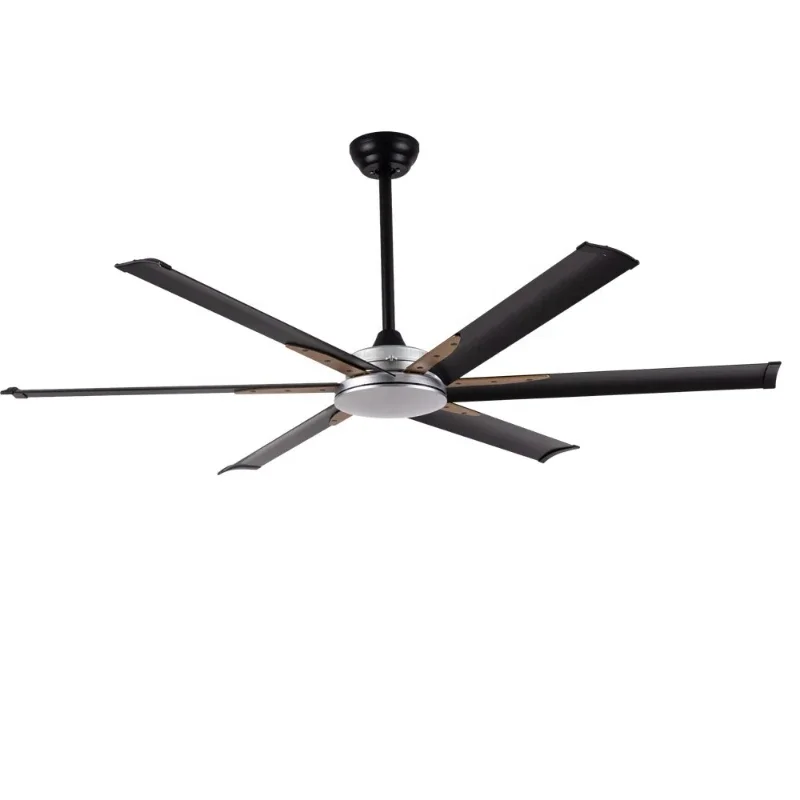 60 inch black color aluminum blades remote control bldc motor low power consumption large industrial ceiling fan