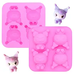 Sanurgente Hello Kitty Kuromi Cinnamoroll Moldes Baking, DIY Jelly Candy, Chocolate Pastel Muffin Ice Cube, Silicona Kitchen Supplies