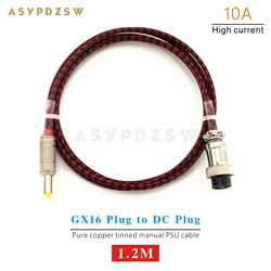 1.2M Pure copper Tinned manual Linear power supply cable GX16-2 PIN to 3515/4017/5521/5525 PSU cable