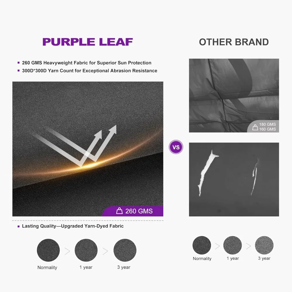 عريشة قابلة للسحب للاستخدام الخارجي مقاس 10 × 12 بوصة مع مظلة شمسية ومظلة فناء معدنية لحديقة الشرفة وجناح الشاطئ والشواية أكشاك Mo #5