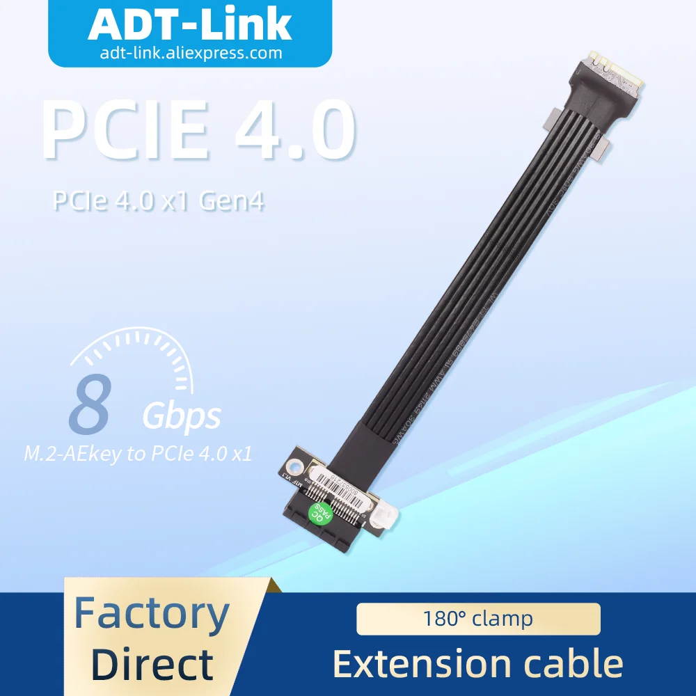 

ADT-Link M51JF M.2 Key A.E WiFi NGFF Riser To PCIe 1X 4X 8X 16X Адаптер расширения карты Key A E для PCI-E 4.0 Gen4 X1 X4 X8