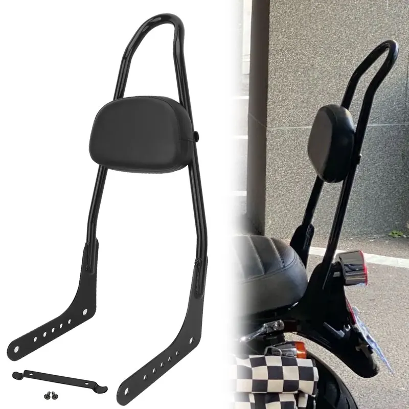 Motorcycle Black Sissy Bar Passenger Backrest Pad For Harley Softail FXBB Low Rider Fat Bob Street Bob Breakout 2018-2020