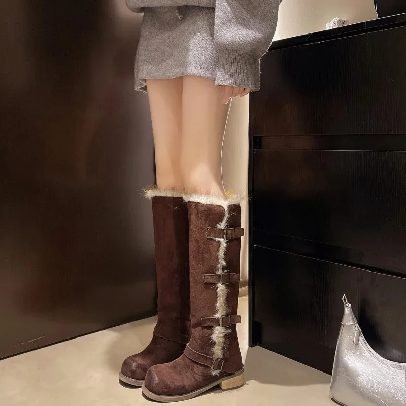 

Утепленные зимние ботинки, женские зимние ботинки 2021, новые теплые нескользящие высокие хлопковые туфли с круглым носком