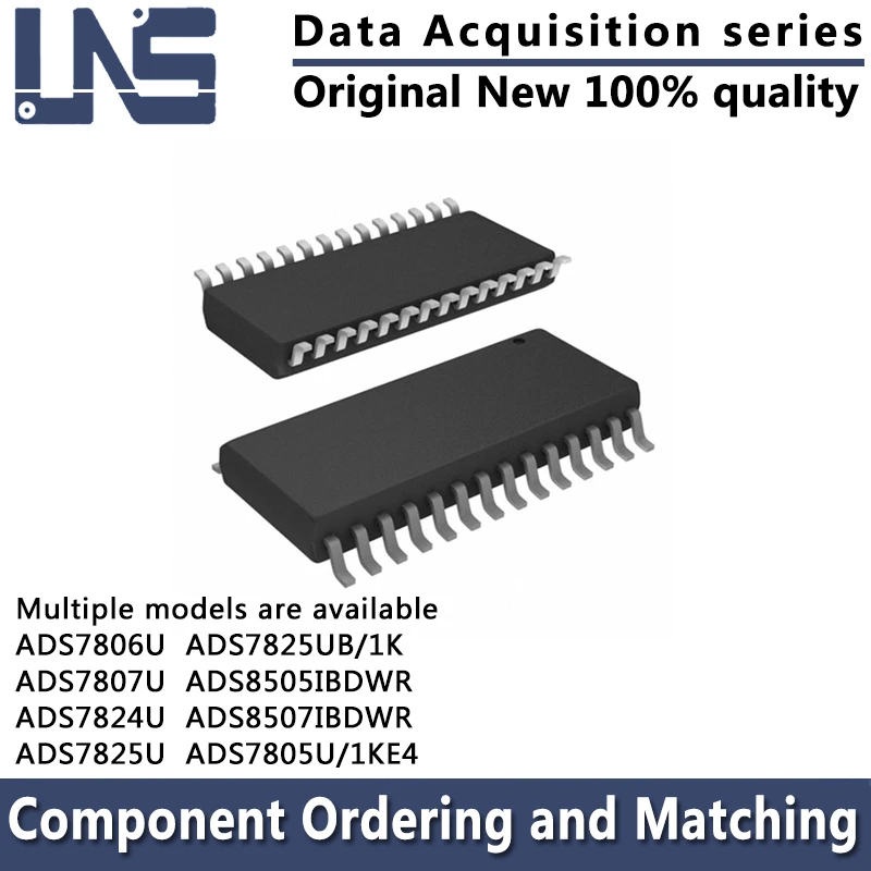 

1PCS ADS7806U ADS7807U ADS7824U ADS7825U ADS7825UB/1K ADS8505IBDWR ADS8507IBDWR ADS7805U/1KE4 SOIC-28 Data Acquisition