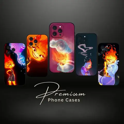 P-Pixar Elemental Phone Case For IPhone 17 11 13 15 14 16 Pro Max 12 Mini 7 8 Plus XR X XS Matte Funda Phone Cover