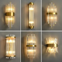 Minimalist Crystal Wall Lamp Indoor Lighting 110v 220v Sconce Luxury Light Villa Wall Lights For Living Room Bedroom Dining Room