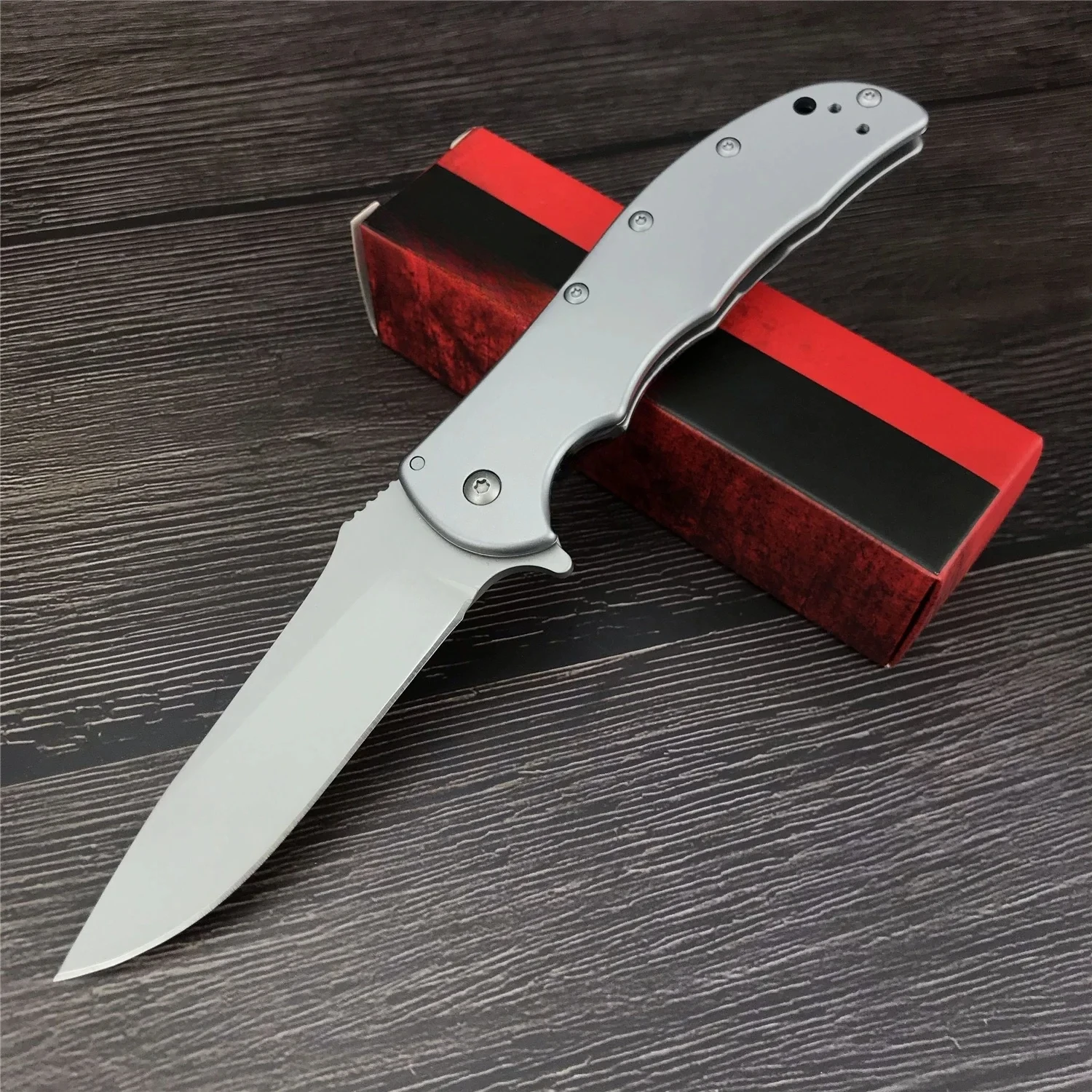 KS 3655 Folding Pocket Knife 8Cr13Mov Blade 420 Steel Handle Tactical Self-defense Hunting Outdoor Camping Survival EDC Tools