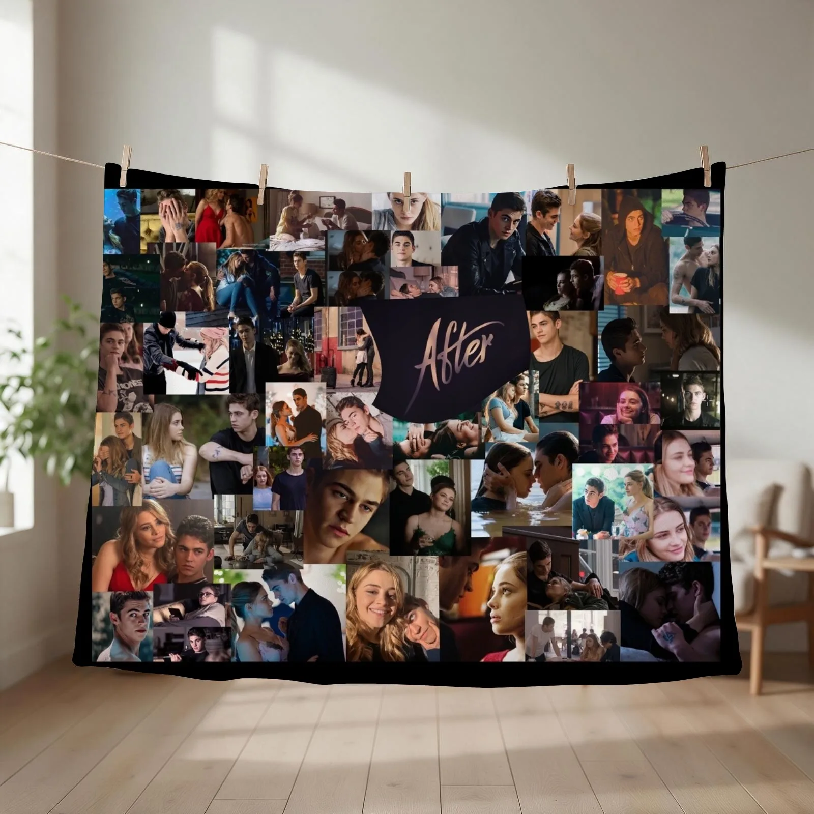 After Collage Throw Blanket Decorative Throw Travel Bed Fashionable Cute Plaid Blankets