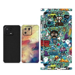 3M Material Cute Pattern Matte Film Skin Phone Back+Sides Sticker For XIAOMI 13 Ultra 14 Pro Redmi Note 13 12 Turbo Cartoon Wrap