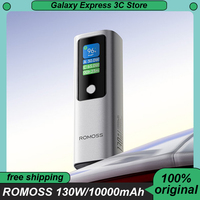 ROMOSS 130W Flash Charging Power Bank 10000mAh Adaptive Fast Charge Digital Display Two-way Quick Charge Power Bank Original