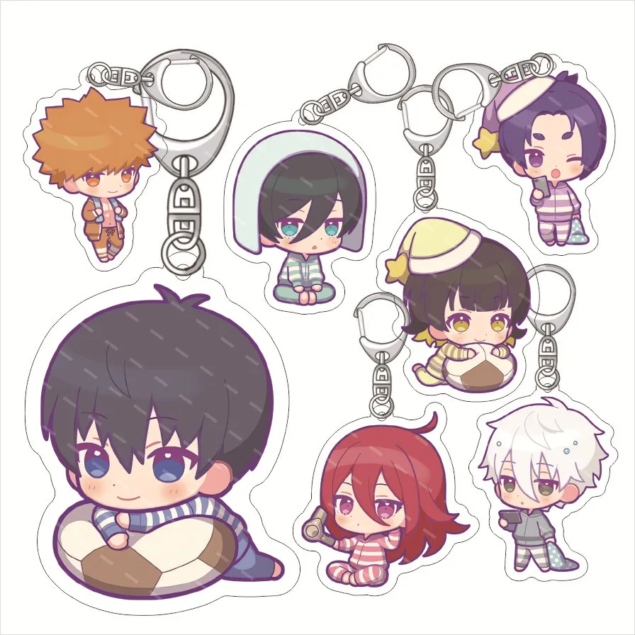 سلسلة مفاتيح أكريليك بقفل أزرق أنيمي ، ملحقات الحلي ، ديكور مكتب متدلي ، لوحة موديل حامل ، عرض أشكال ، أطفال #1