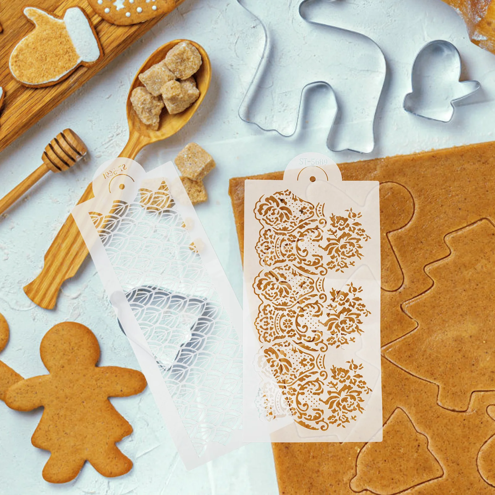 

4 Pcs Craft Stencils for Painting Graffiti Template Decoration Cake Decorating Decorate Spraying