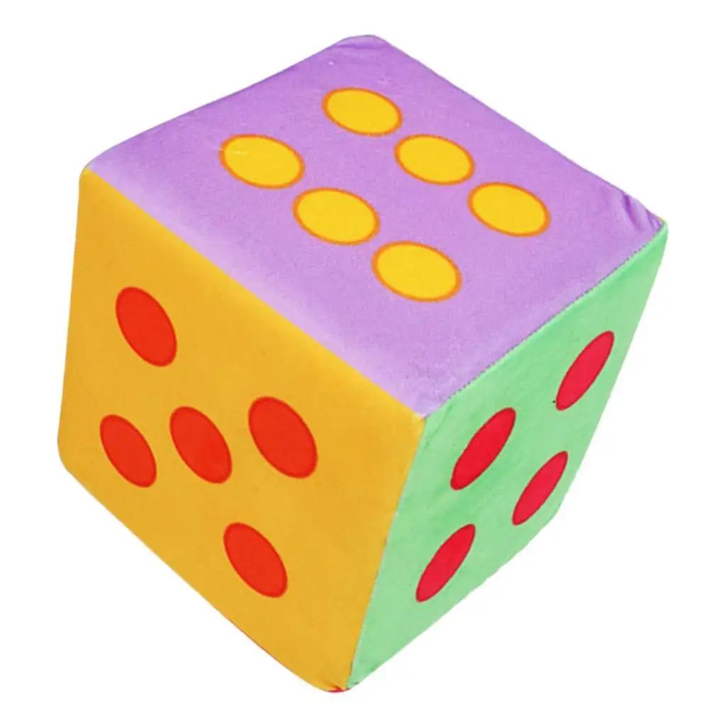 Soft Colorful Foam Dice Dot/Number 15cm 5.9inch School Teaching Supply Toy