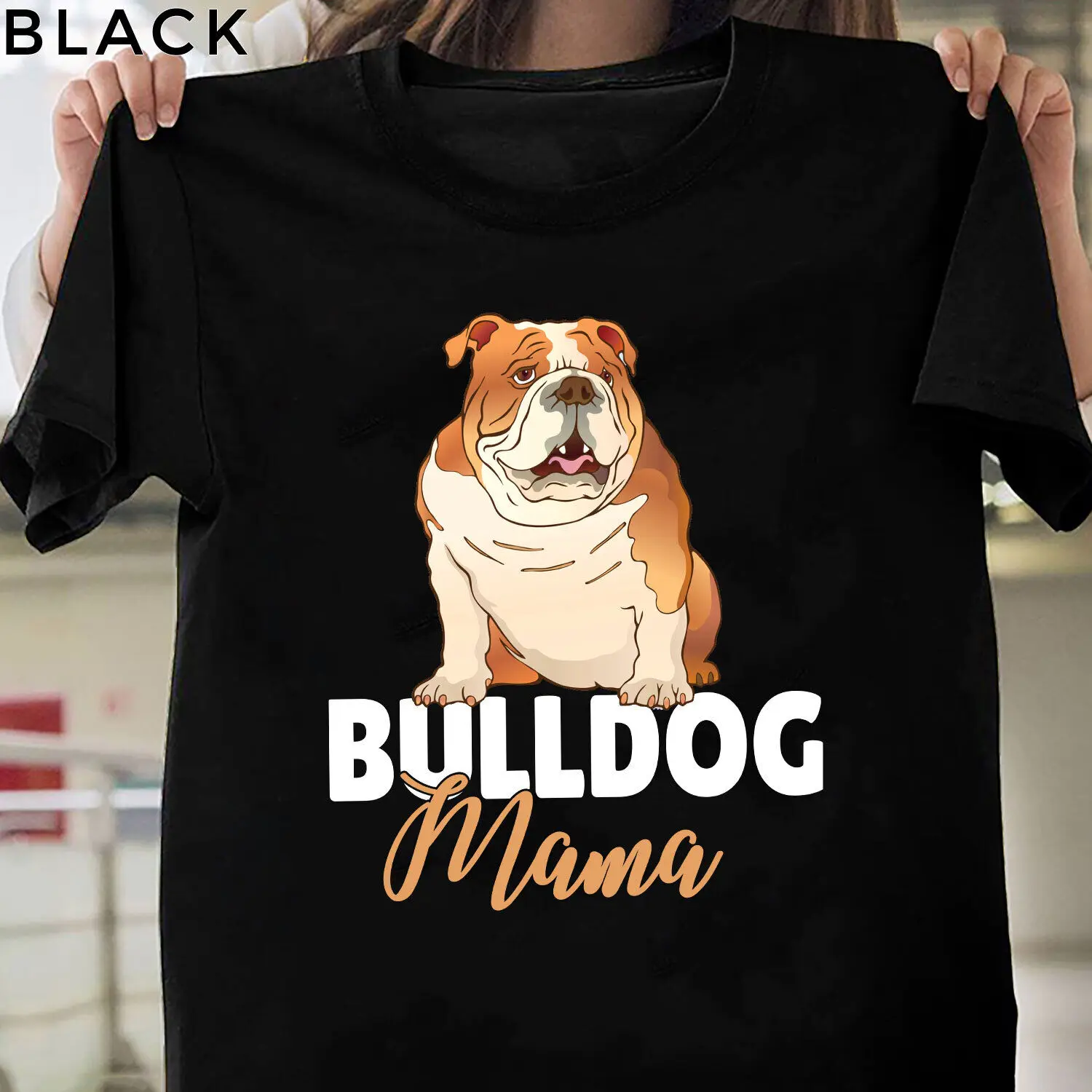 

Womens English Bulldog Mama Cute Dog Lover Mom Mothers Day Gift T-Shirt S-4XL