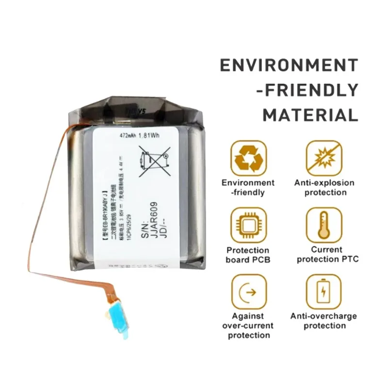 472mAh EB-BR190ABY Battery For Samsung Galaxy Buds Pro SM-R190 EP-QR190 Smart Watch Capacity Batteries