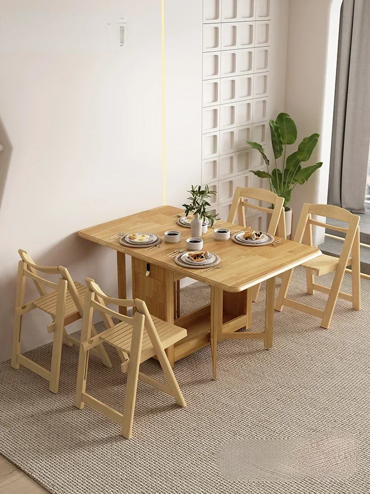 Sedia Credenza Combinazione di mobili Tavolo da pranzo multifunzionale per piccoli appartamenti per la casa Tavolo da pranzo quadrato retrattile