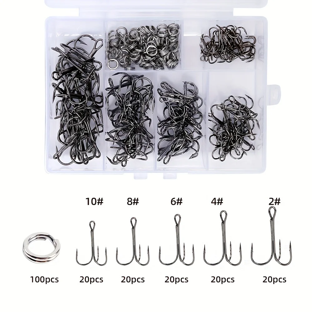 200Pcs Fishing Treb…