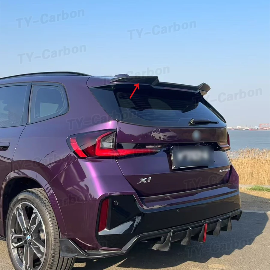 VTEN Style Bright Black Rear Roof Spoiler for BMW X1 U11 2024+ Rear Top Wing Trunk Spoiler Body Kit Car Styling